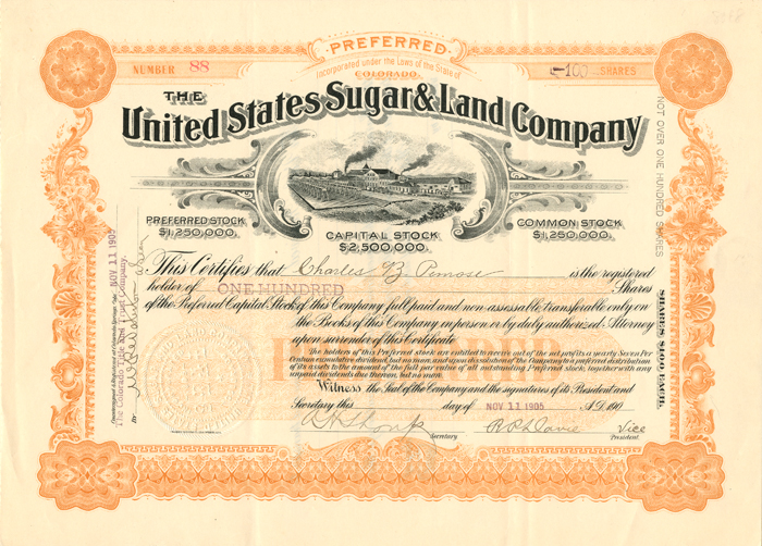 United States Sugar and Land Co.